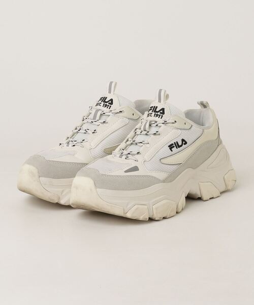「FILA」 ローカットスニーカー 24.5cm ベージュ レディース拍卖