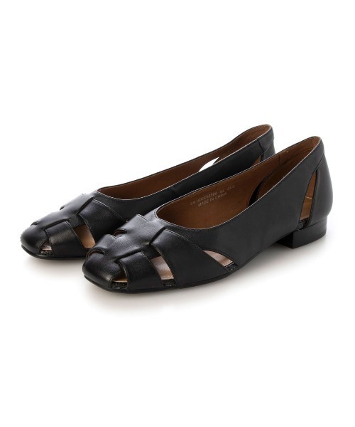 「ing」 フラットパンプス 24cm ブラック レディース拍卖