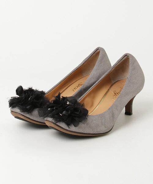 「ODETTE E ODILE」 パンプス 24cm グレー レディース拍卖