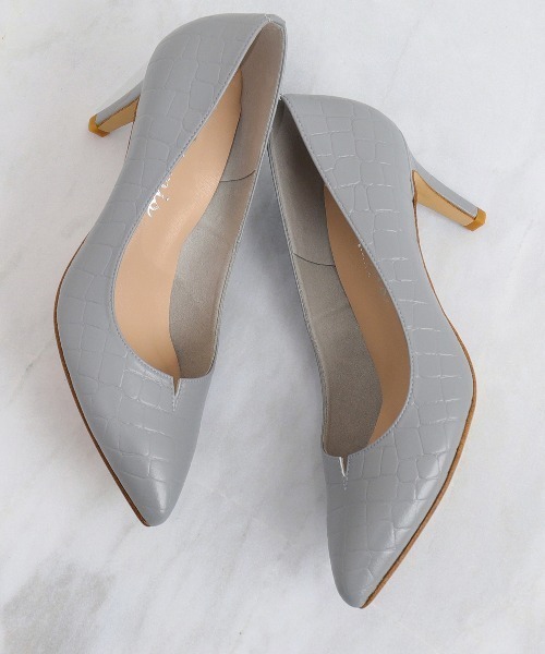 「artemis by DIANA」 パンプス 24.0cm ブルーグレー レディース拍卖