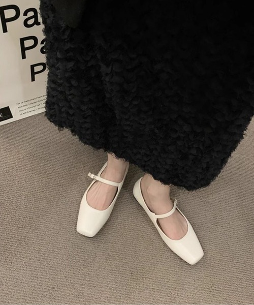 「AMELY」 フラットパンプス 38 アイボリー レディース拍卖