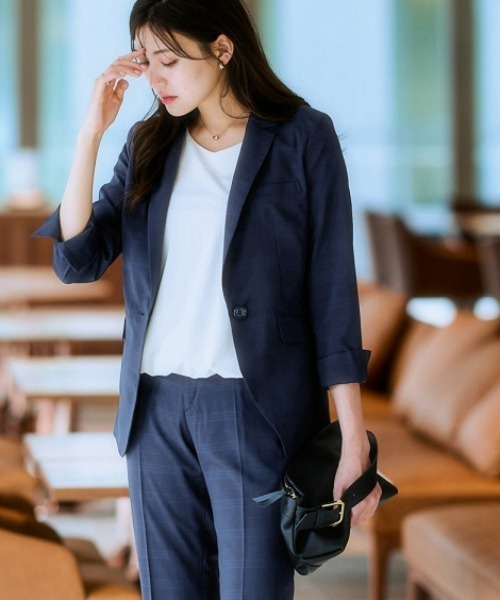 「7days Life Styling」 パンツスーツ L ネイビー レディース拍卖