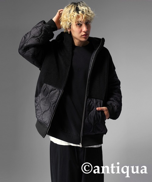 「antiqua」 「tree cafe」ジップアップブルゾン FREE ブラック レディース拍卖