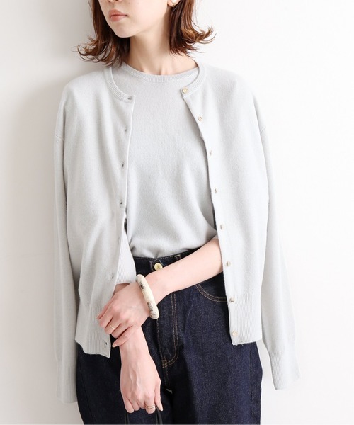 「IENA」 ニットカーディガン FREE グレー レディース拍卖