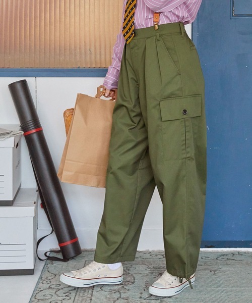 「MONO-MART LADY'S」 カーゴパンツ M カーキ レディース拍卖