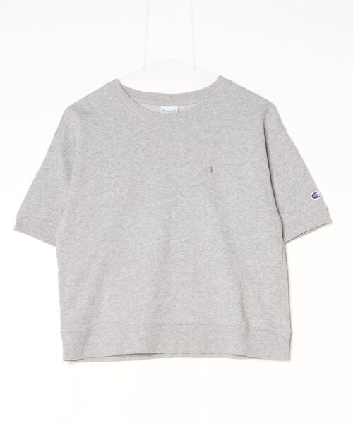 「Champion」 刺繍スウェットカットソー L グレー レディース拍卖