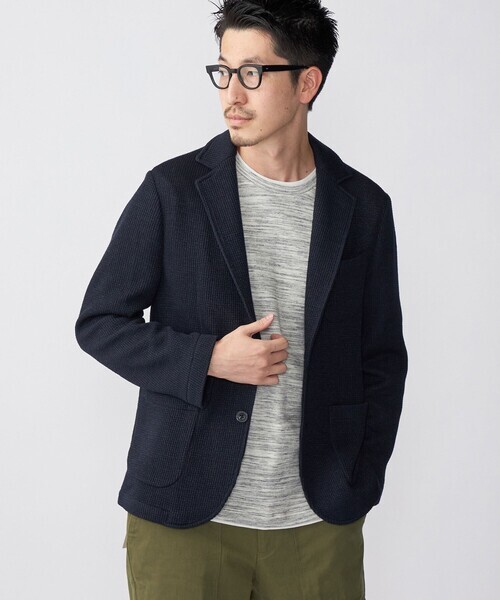 「SHIPS」 テーラードジャケット SMALL ネイビー メンズ拍卖