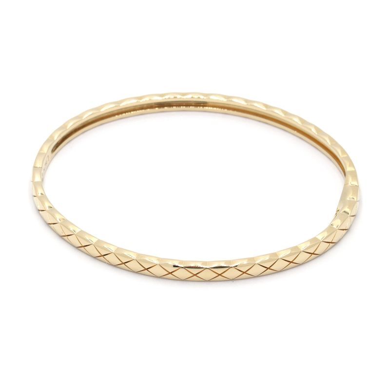 シャネル ココ クラッシュコレクションブレスレット ミニモデル Mサイズ J12325 K18YG イエローゴールド 地金16.4g 中古 送料無料拍卖