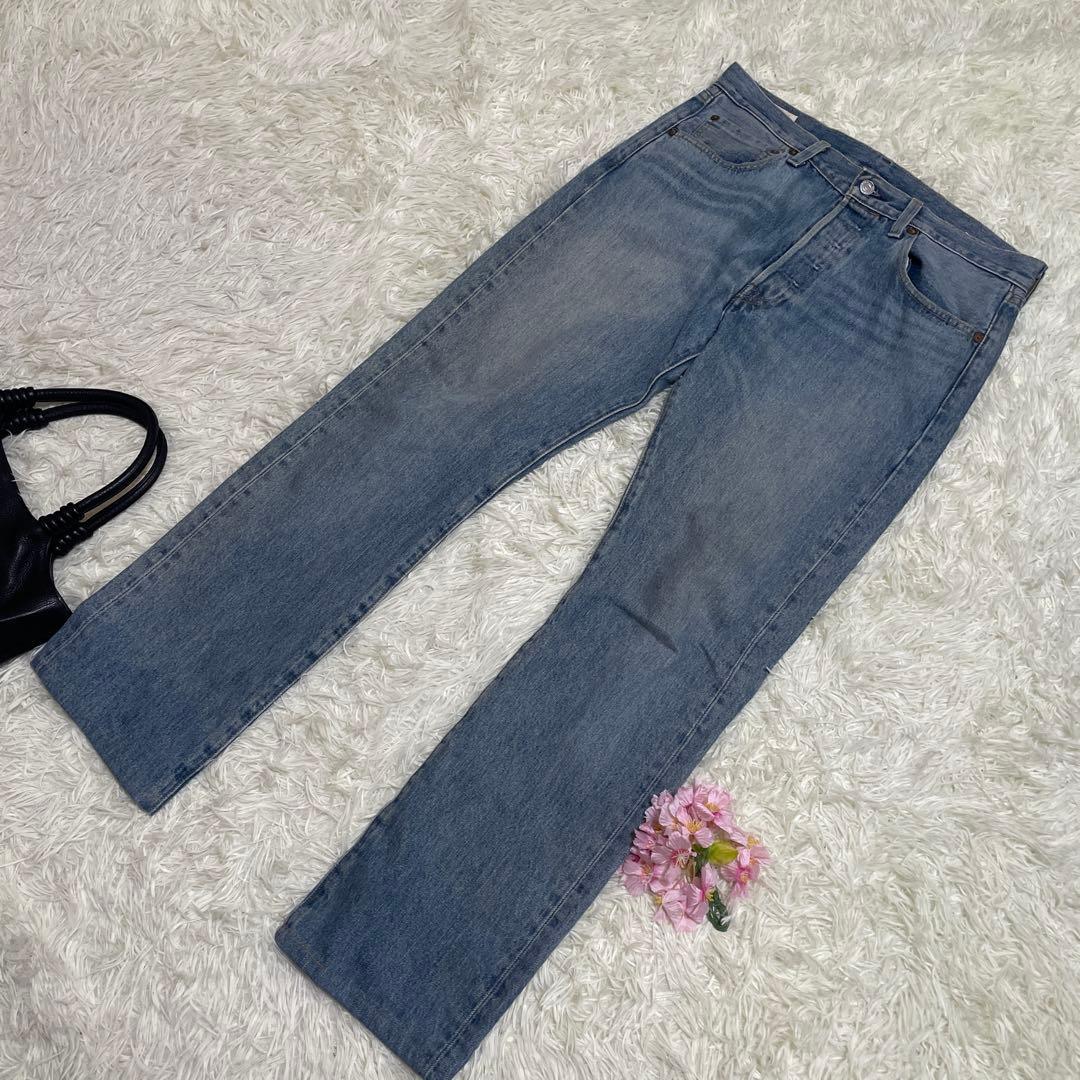 90s LEVIS リーバイス ストレートデニム BIGE ボタンフライ 米国製 XX メンズ W32 501 Lサイズ拍卖