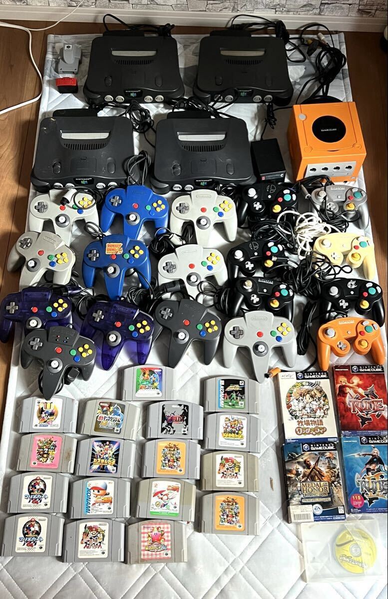 ☆ 任天堂 ニンテンドー64 NINTENDO64 ゲームキューブ 本体/コントローラー/カセット/拡張パック/NUS-001 大量 まとめ ジャンク☆拍卖