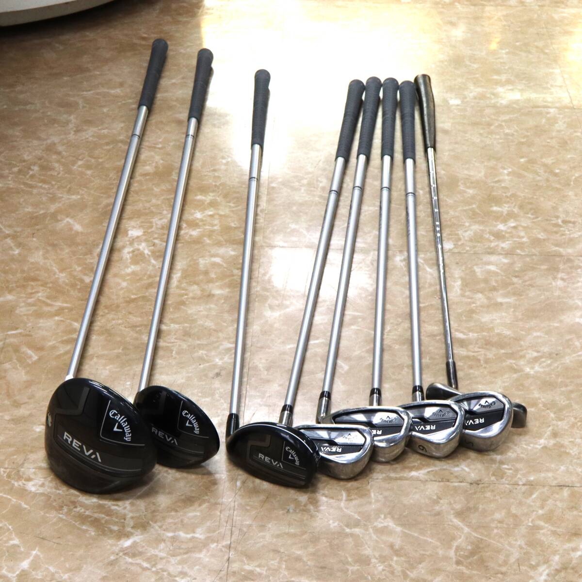キャロウェイ(CALLAWAY)REVA ドライバー&4W&5H&7.8.9.SWアイアン&MIZUNOパター 8本セット レディース(中古)拍卖
