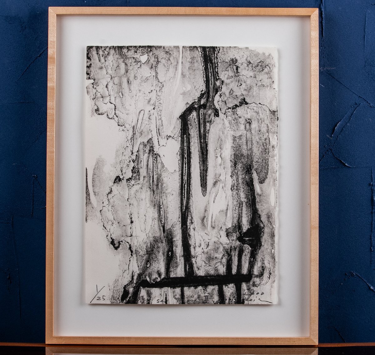 【うつわ】 鯉江良二 (こいえりょうじ) リトグラフ 『 Blow 』 1/25 2000年 額装 F022 古美術 古玩 絵画 ギャラリー カフェ拍卖