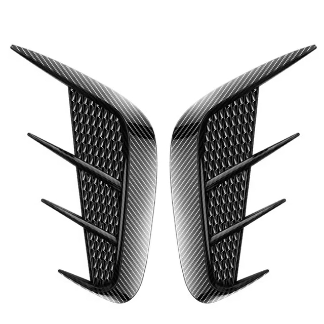 リアフェンダー&フロントフェンダー両用ダミーダクト左右 カーボン調汎用ダクト 柔軟素材で曲面もOK 愛車がレーシーに大変身 簡単カスタム拍卖