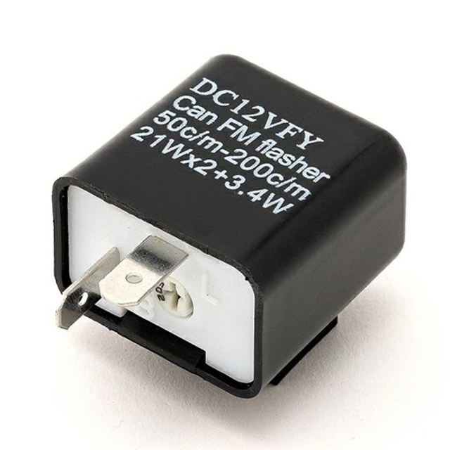 バイク用ウインカーリレーL 2ピン 速度調節付 LEDハイフラ防止LEDウインカーリレー ICウインカーリレー スピードコントロール 汎用スピコン拍卖