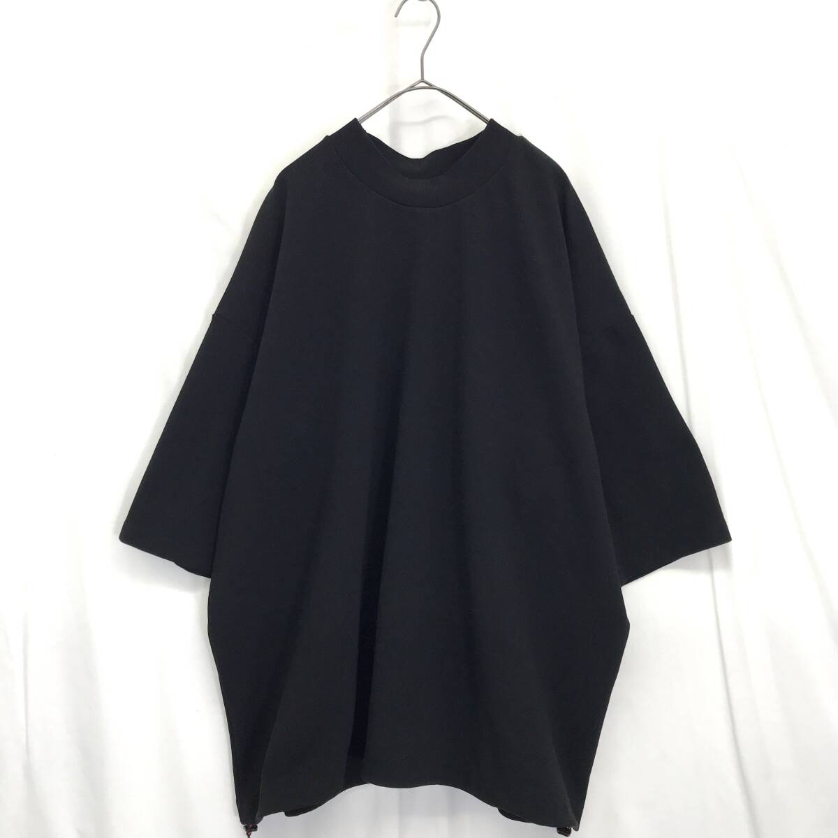 KZ1051★Kelen : バルーントップ Tシャツ★42★ブラック 定価¥16,940- ハーフスリーブ 5分袖 ワイドシルエット オーバーサイズ拍卖