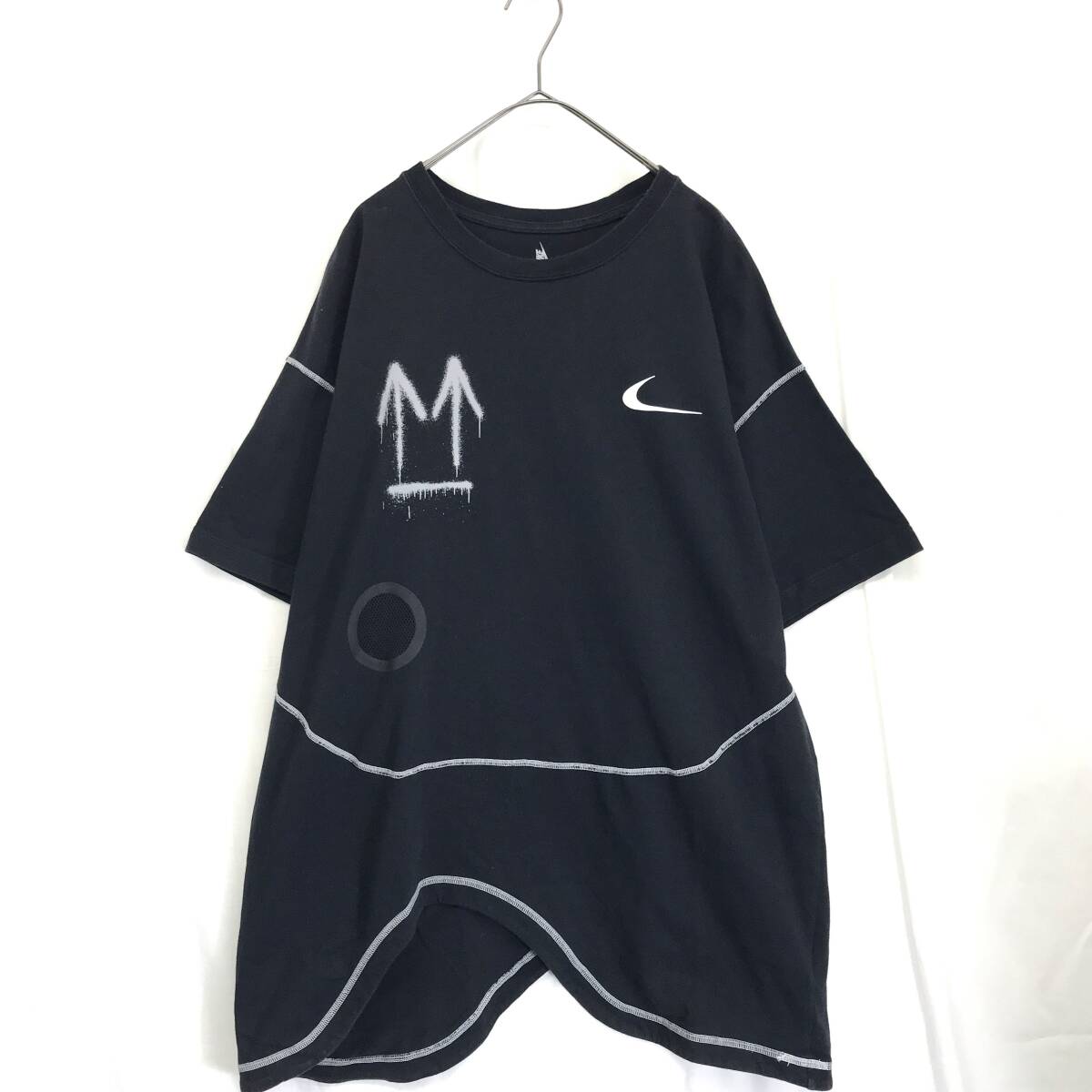 KZ8798★NIKE × OFF-WHITE : 限定コラボ U NRG RU SS TEE★L★黒 アローズロゴ 両面プリント拍卖