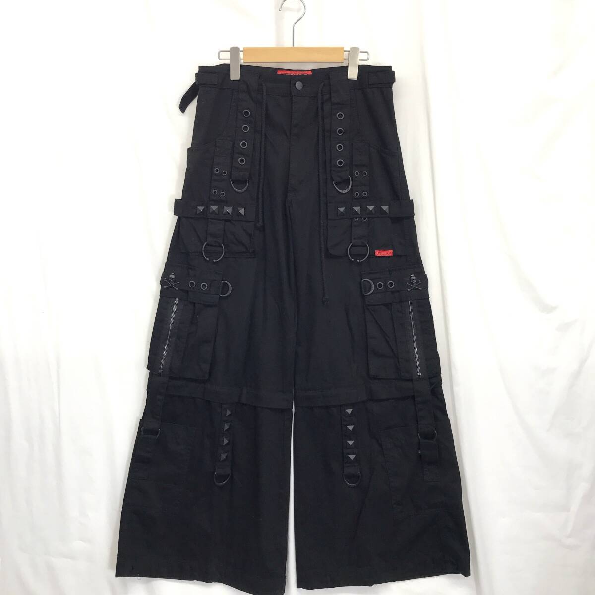KZ1073★TRIPP NYC : MEGA DARK STREET PANT★XS★ブラック 定価¥32,780- ワイドカーゴパンツ ボンテージ トリップニューヨークシティ拍卖