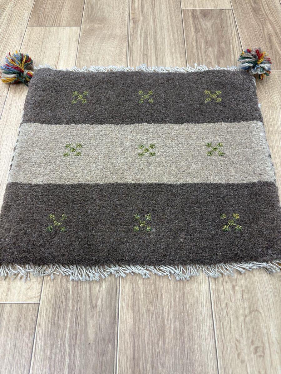 1000円スタート 在庫処分 期間限定 ネット価格 手織りペルシャ絨毯 新品 ギャッベ40×45cm ラグ カーペット 座席サイズ拍卖