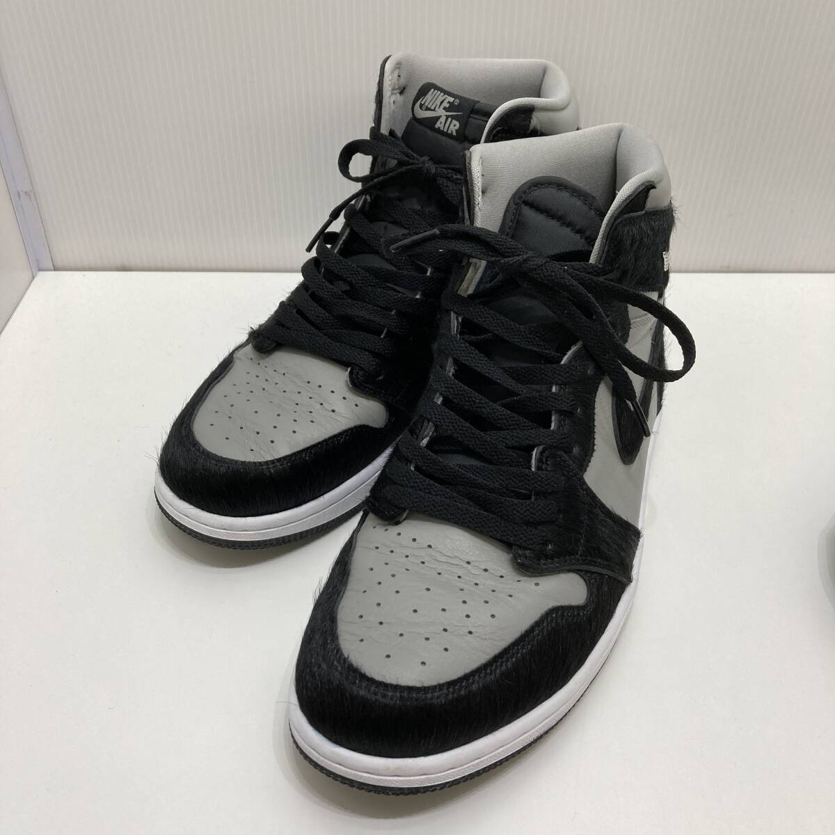 【中古】※箱無 NIKE WMNS AIR JORDAN 1 RETRO HIGH OG DZ2523-001 29cm ブラック×グレー ナイキ エアジョーダン レトロハイ拍卖