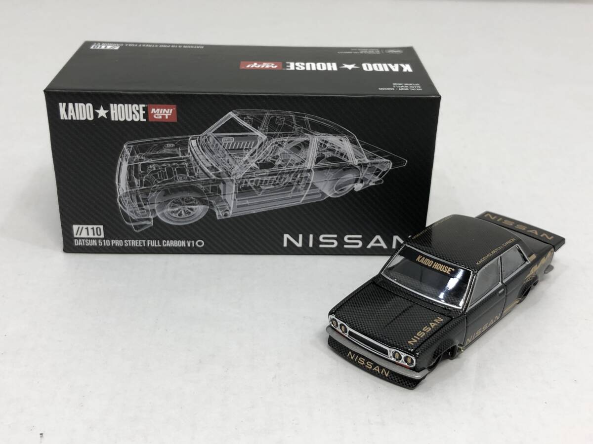 ■KAIDO★HOUSE MINI GT Nissan Datsun 510 Pro Street Full Carbon V1 ミニカー 1/64 KHMG110【中古】日産 ダットサン 街道ハウス拍卖