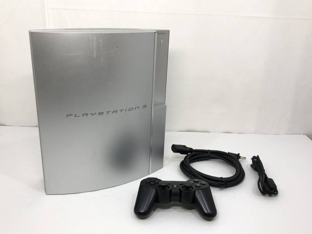 ■SONY PS3 PlayStation3 CECHL00 80GB シルバー 本体・コントローラー・ケーブルのみ【中古】動作OK プレステ3 ゲームハード拍卖
