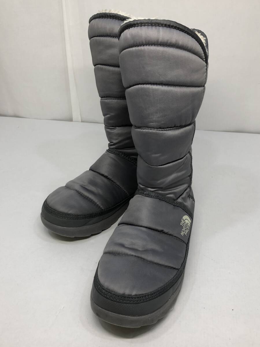 ■THE NORTH FACE ノースフェイス ウインターブーツ ボア付き アモアIV スチールグレー NFW51582 25.0cm【中古】靴 ブーツ拍卖
