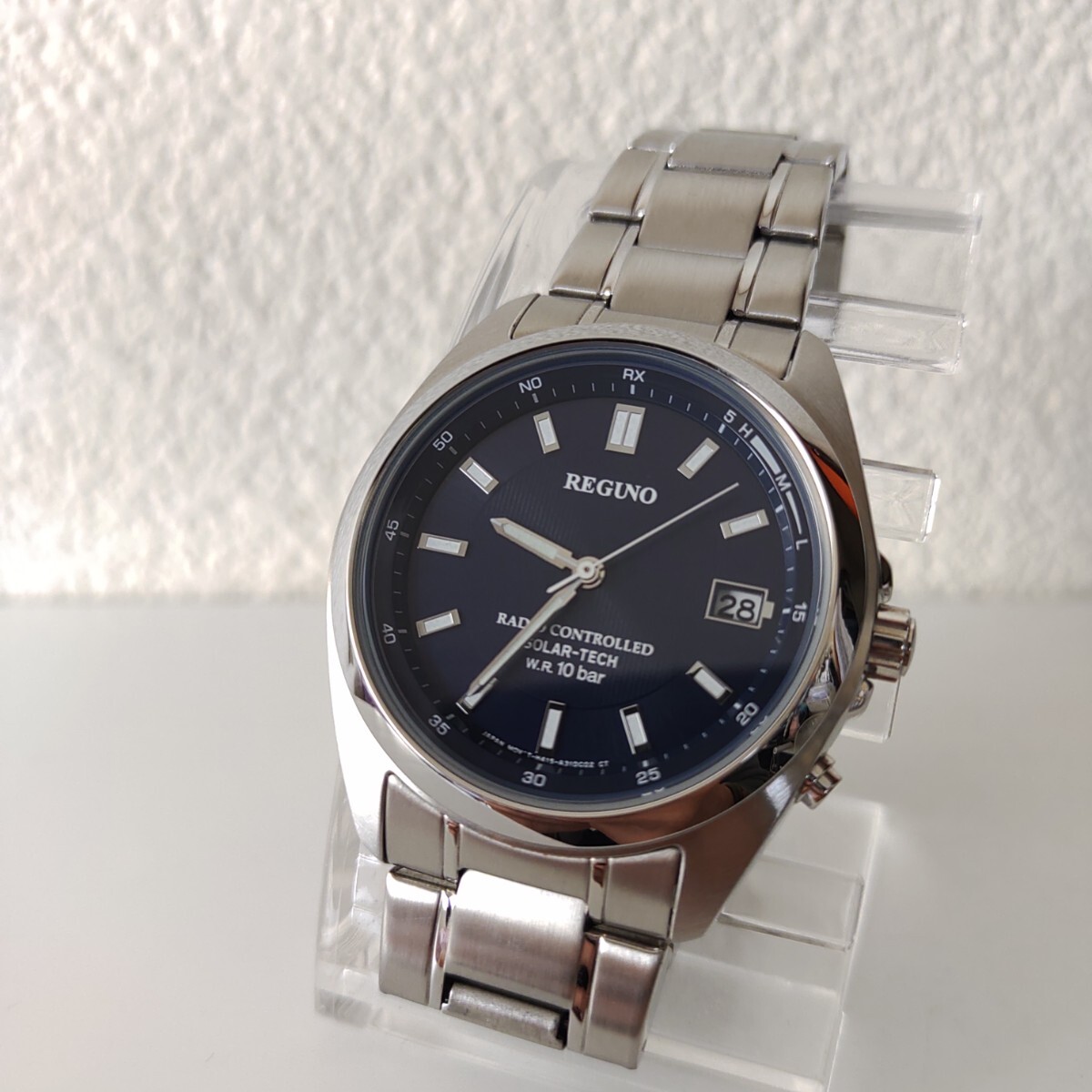 電波ソーラー 腕時計 シチズン CITIZEN デイト ステンレス ビジネスフォーマル紳士レグノREGNOメンズ拍卖