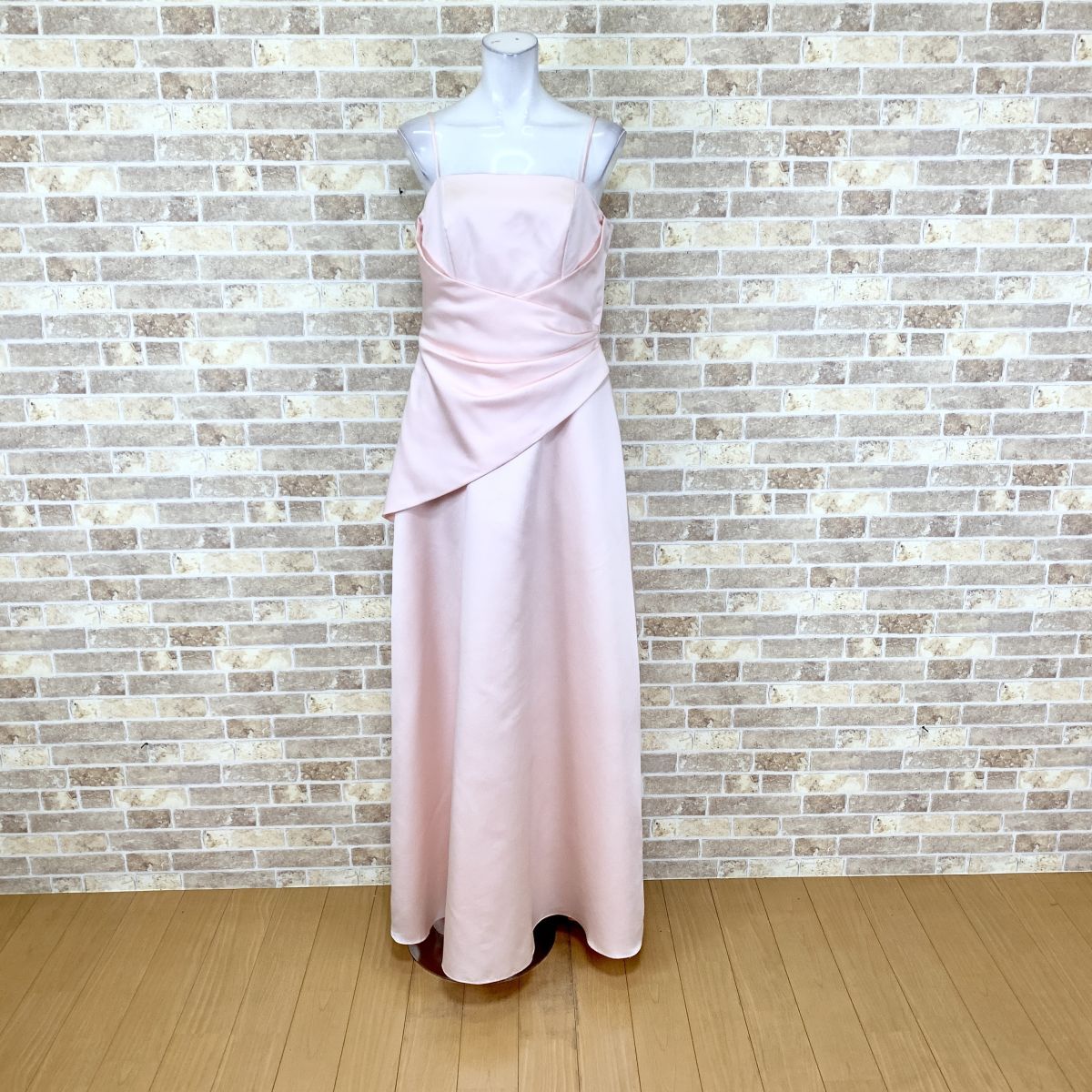 1円 ドレス alfred angelo ロングドレス ピンク系光沢 パーティードレス カラードレス 発表会 イベント 中古15991拍卖