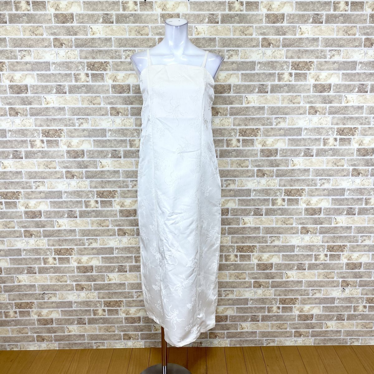 1円 ドレス clear ロングワンピース F 白系 カラードレス キャバドレ 発表会 イベント 中古16010拍卖