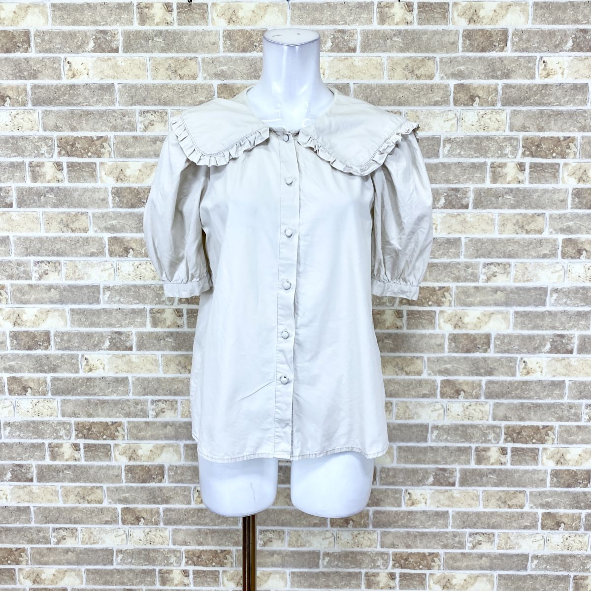 1円 トップス ブラウス GRL 白系 M 発表会 フォーマル イベント 中古16042拍卖