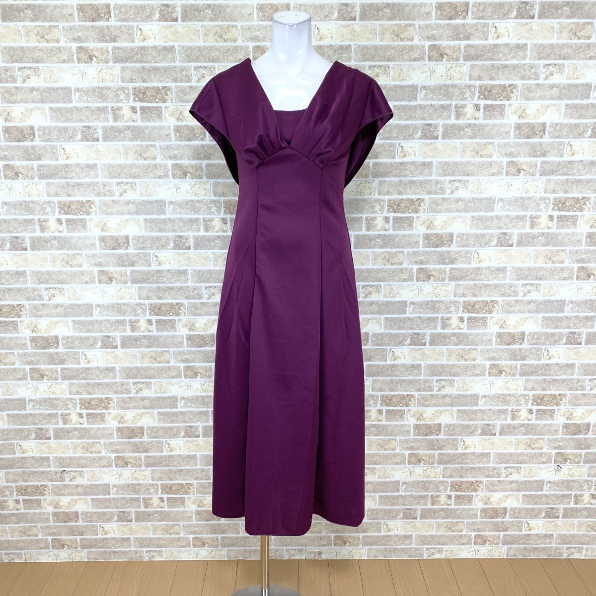 1円 ドレス SHEIN ロングドレス XS 紫系 パーティードレス カラードレス キャバドレ 発表会 イベント 中古16101拍卖