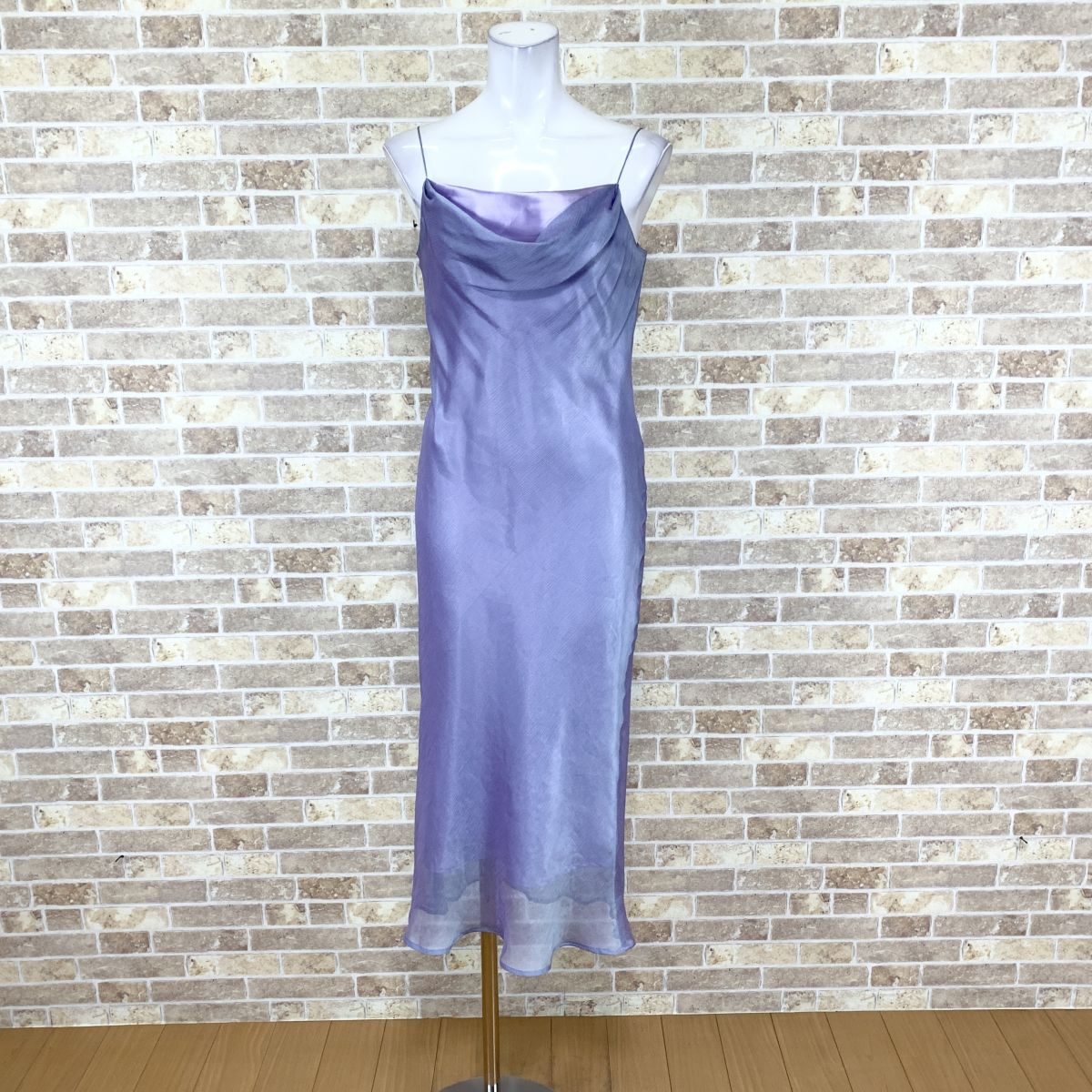 1円ドレス【ネコポス可】 Ladies Fashion キャミワンピース 9 紫系 カラードレス キャバドレ 発表会 イベント 中古16097拍卖