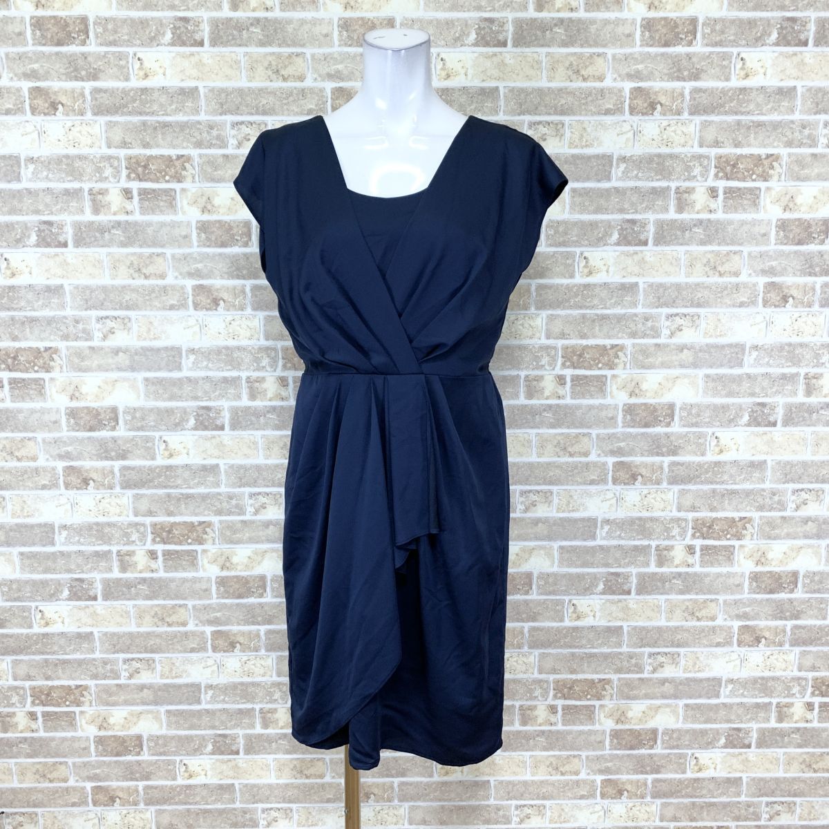 1円 ドレス apres jour ワンピース M ネイビー カラードレス キャバドレ 発表会 イベント 中古16123拍卖