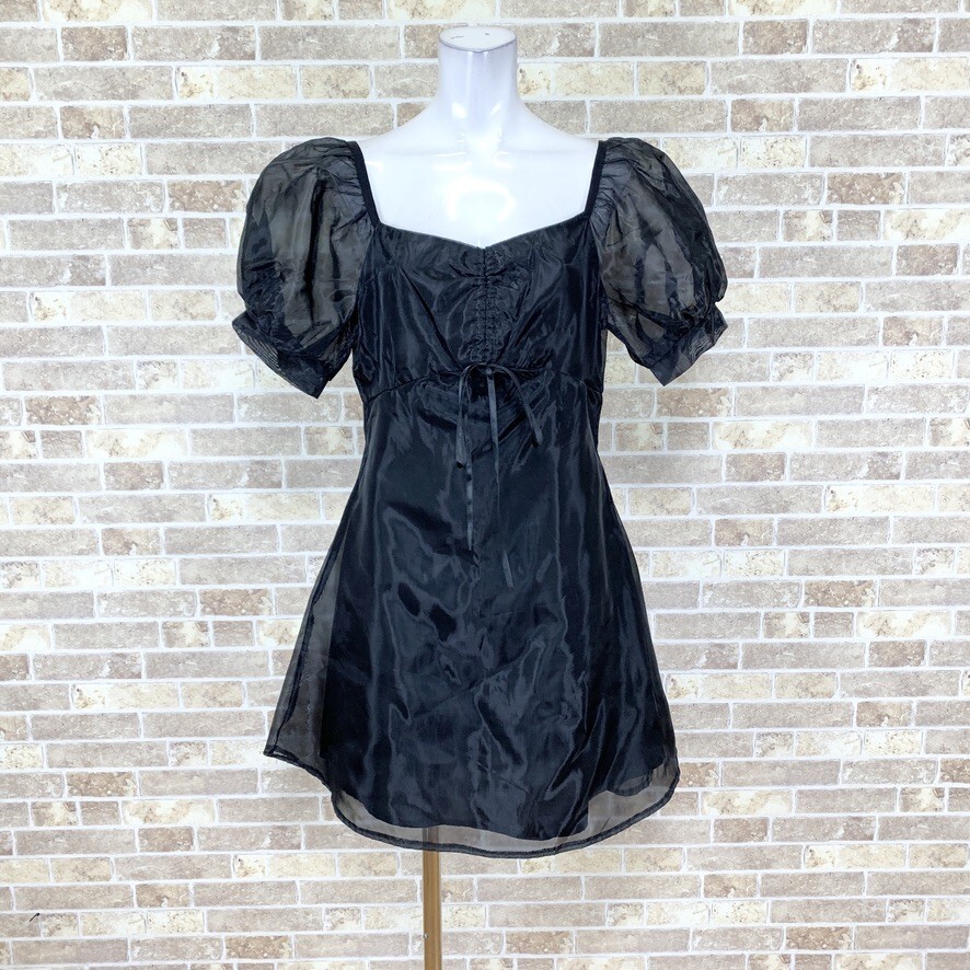 1円 ドレス SHEIN ワンピース M 黒 ロリータファッション カラードレス キャバドレ 発表会 イベント 中古16096拍卖