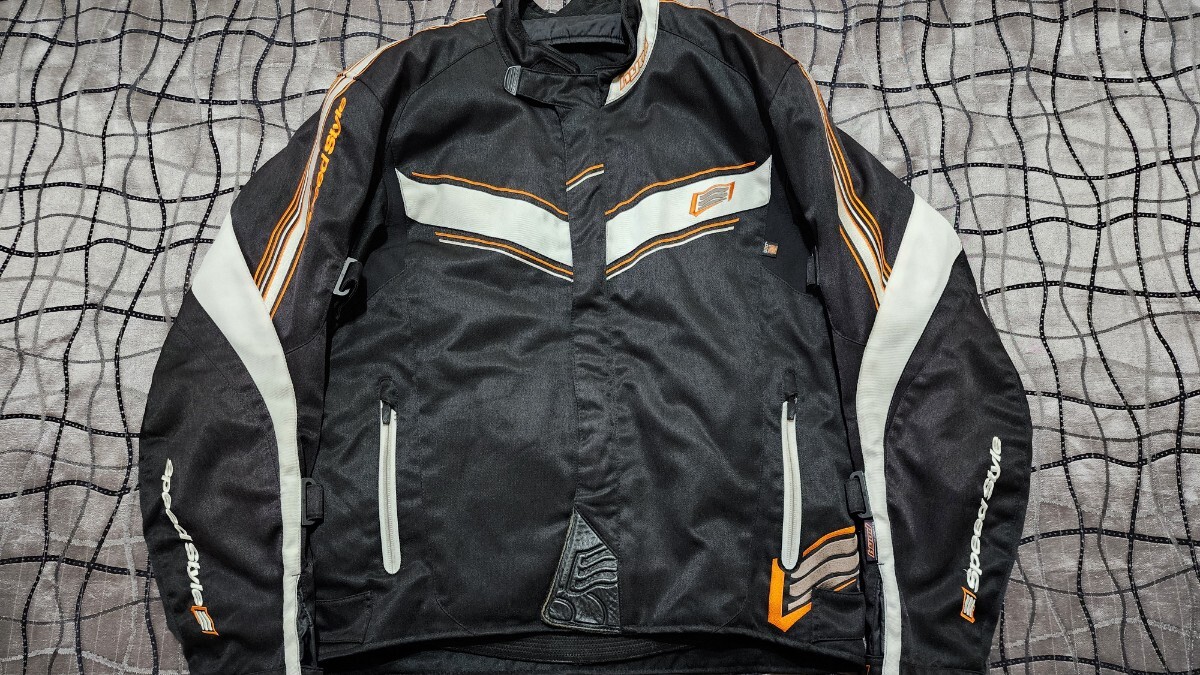 【美品L】HYOD SPEED ID オールシーズンジャケットサイドライン 三点パッド付 インナー付 バイク ライディング ライダース SIDE LINE拍卖