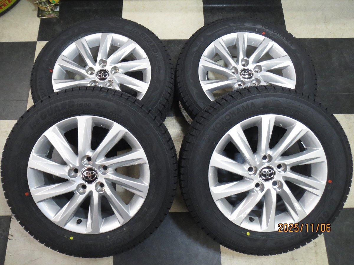 最新作! トヨタ 90ノア純正 16インチ ヴォクシー 6J +40 5H114.3 中古 25年製 スタッドレス YOKOHAMA ice GUARD IG80 205/60R16 新品拍卖