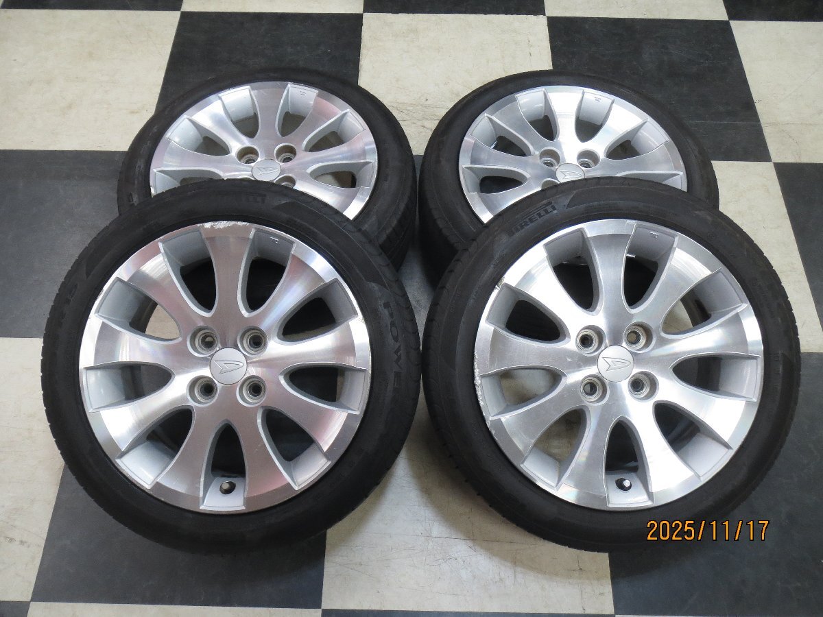 トヨタ bB 純正 QNC25 15インチ タント キャンバス 6J +40 4H100 中古 23年製 PIRELLI POWERGY 165/55R15 中古 純正流用 USDM シャコタン拍卖