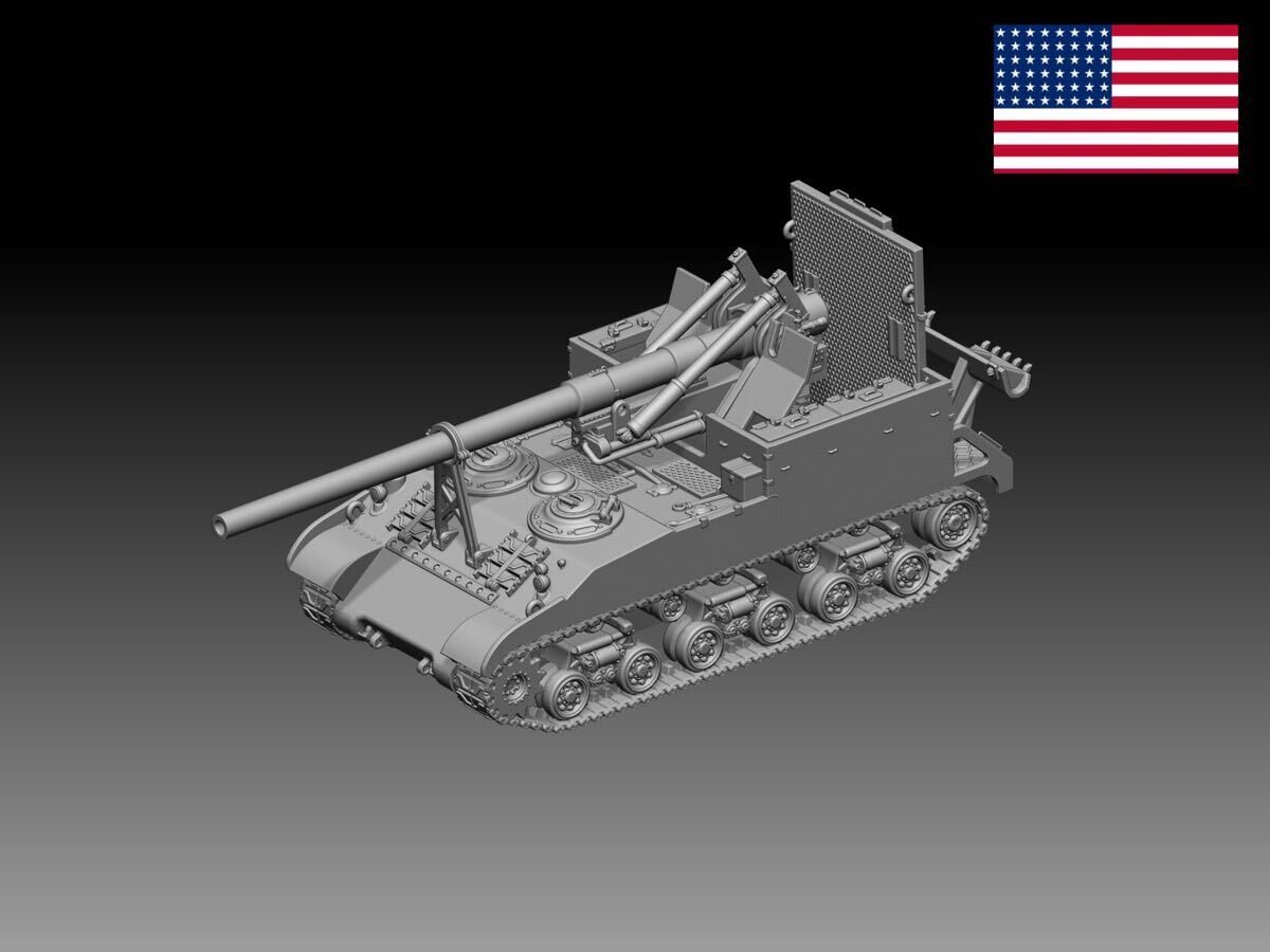 1/72レジンキット 未塗装 WWⅡ アメリカ軍 M40 155mm自走加農砲 240907拍卖