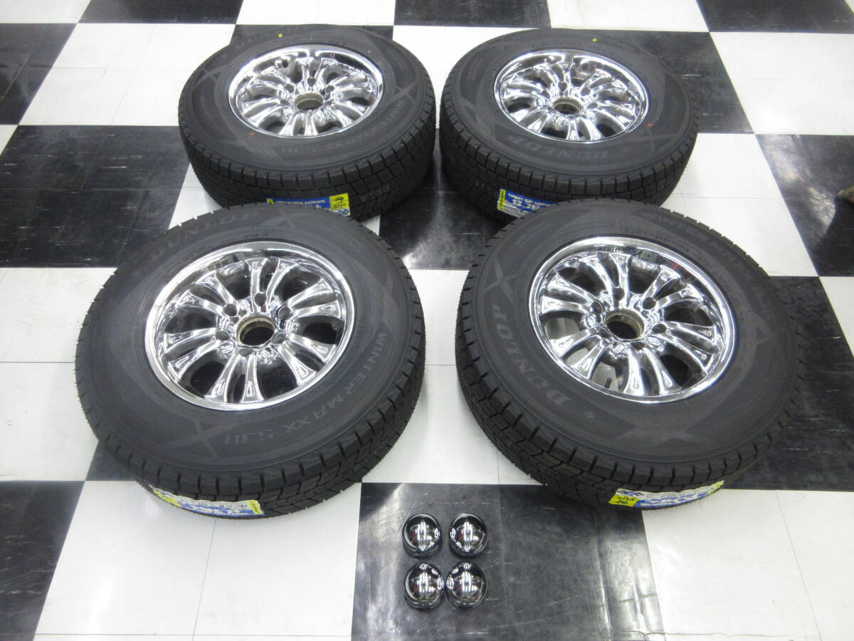 【1SETのみ】03~ エクスプレス サバナ 1500用 新品国産スタッドレスタイヤ+中古純正16インチ純正ホイール 139.7×6穴 245/70R16拍卖