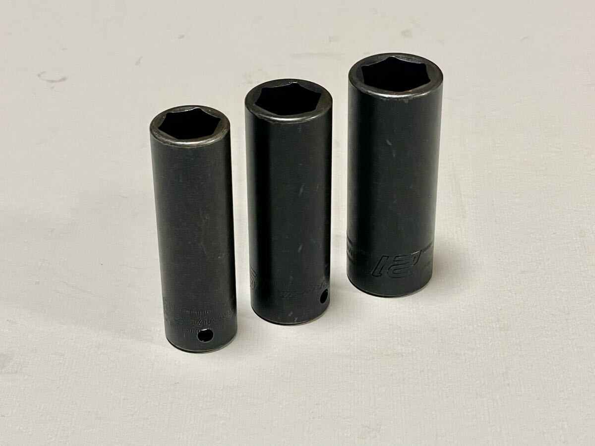 スナップオン 1/2drインパクトソケットセット ディープインパクトソケット 6ポイント 6角 差込角:1/2 17-19-21mm 新品拍卖