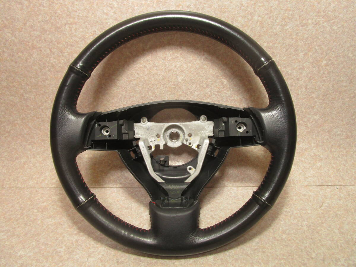 ムーヴ L175S/L185S ステアリング 黒革/赤ステッチ GS120-02740拍卖