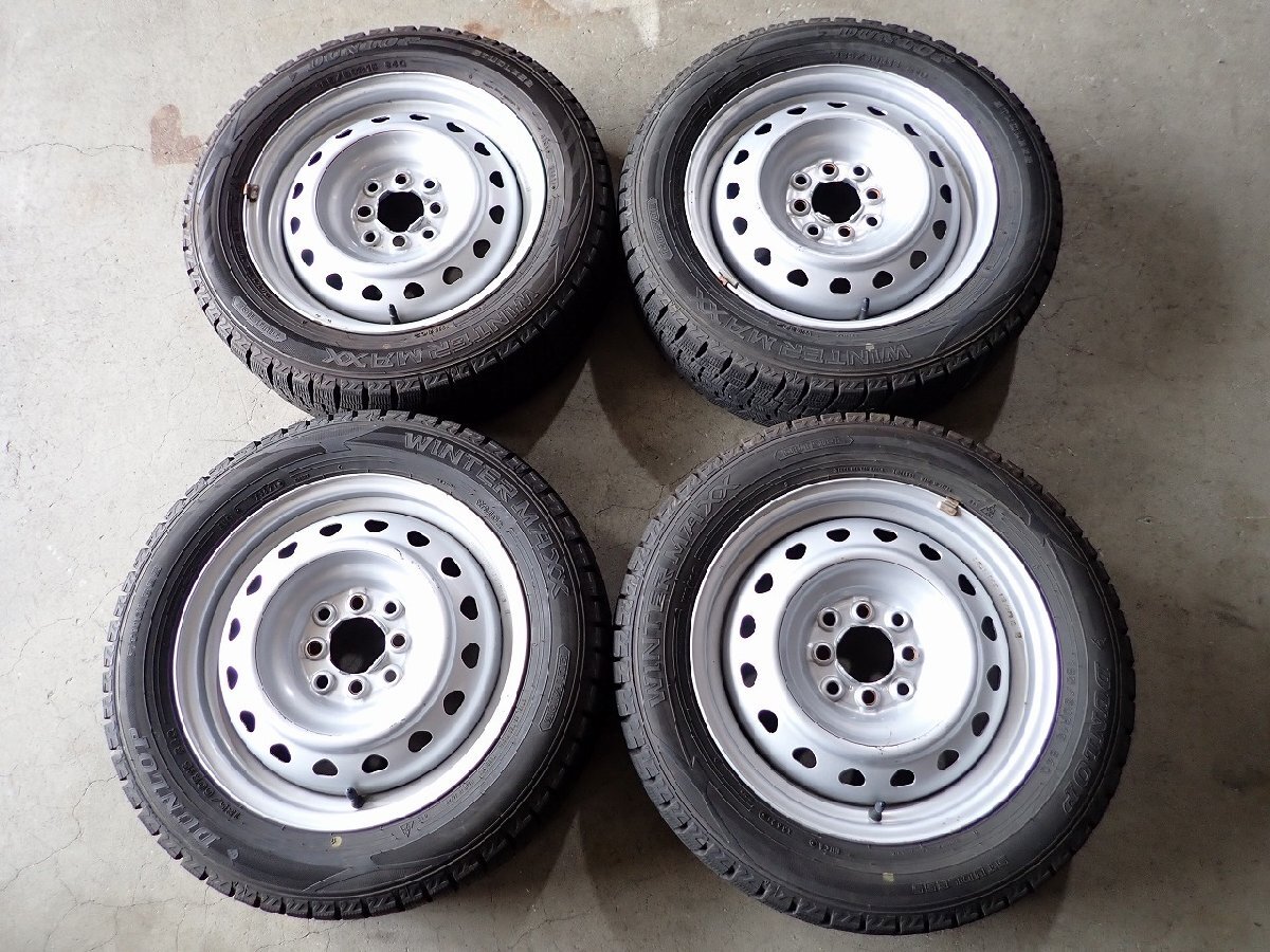 YS19088【送料無料185/60R15】フィット シャトル グレイス 2021年製 中古スタッドレスセット■15×5.5J 100-114.3/4H ET約50■1円スタート拍卖