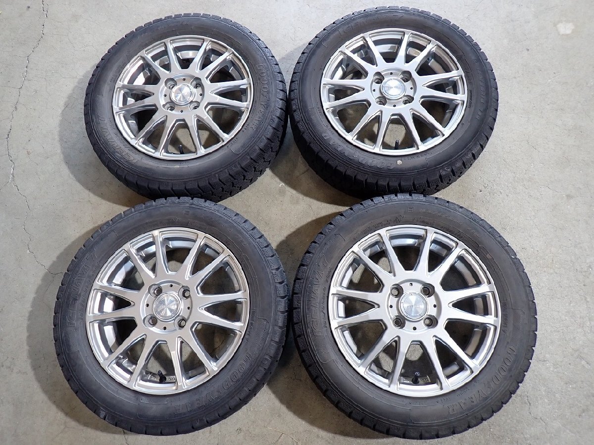YS23105【送料無料165/65R14】ソリオ ハスラー デリカD:2などに GY 中古スタッドレスセット ★14×4.5J 100/4H ET45★1円スタート拍卖