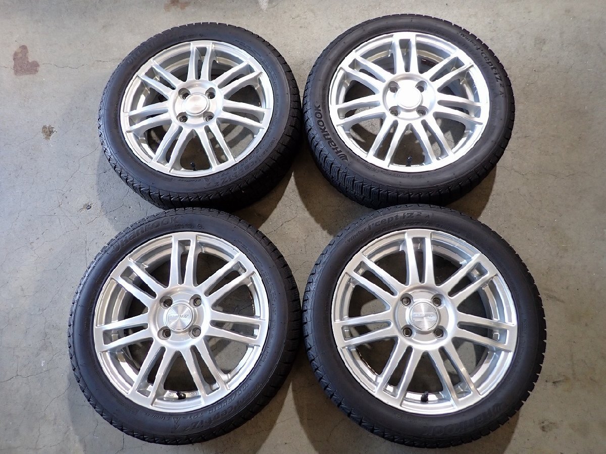 YS19251【送料無料165/55R15】タント スペーシア N-BOXなどにも 中古スタッドレスセット●15×4.5J 100/4H ET45●1円スタート拍卖
