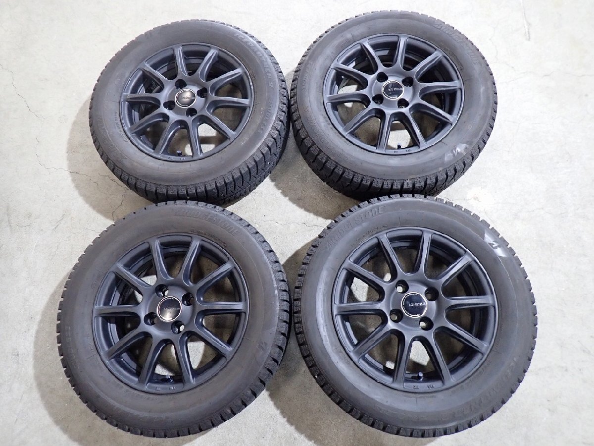 YS22813【送料無料175/65R14】ワーゲン up! アップ用 ブリヂストン 中古スタッドレスセット ■14×5J 100/4H ET35 ハブ径約57mm■拍卖