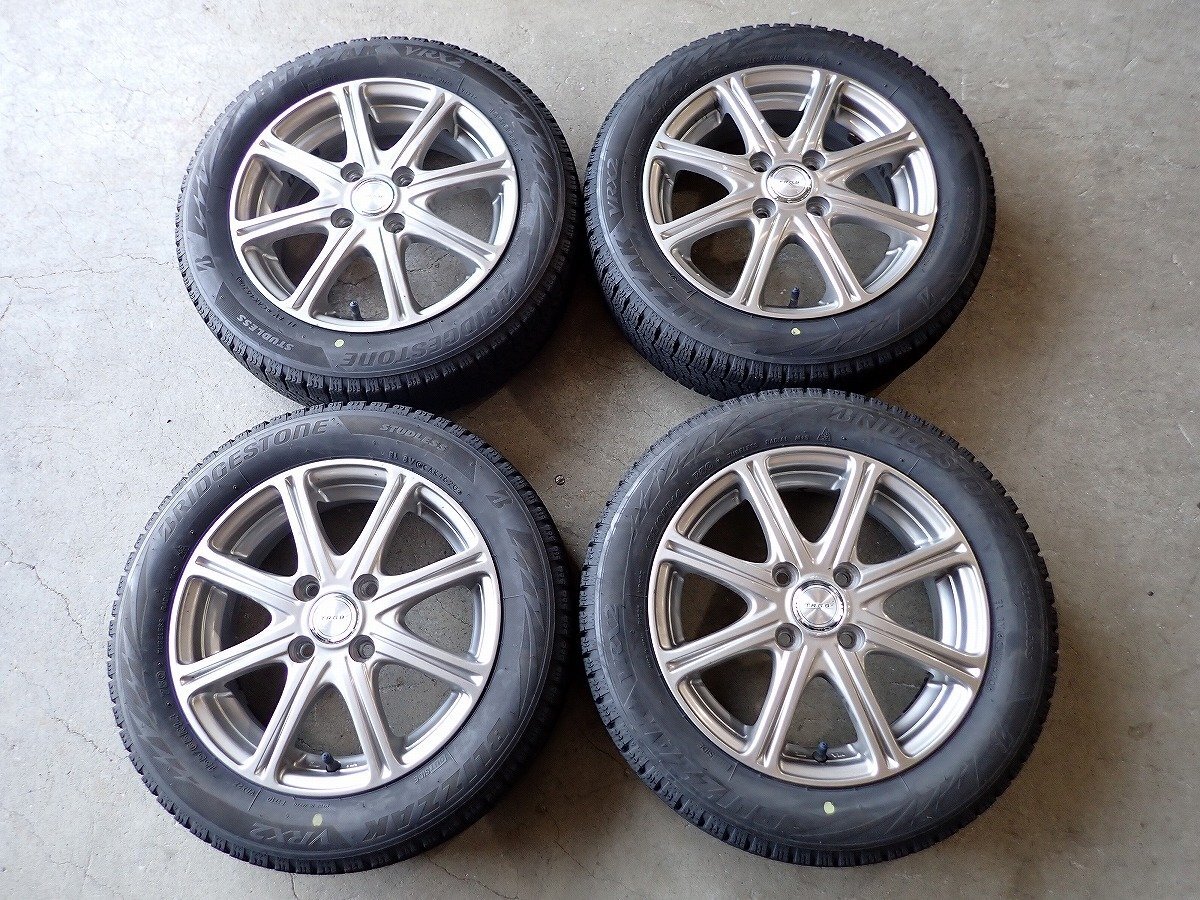 YS19491【送料無料155/65R14】NーBOX タント スペーシア デイズ デリカミニなどに 中古スタッドレス ▼14×4.5J 100/4H ET45▼拍卖