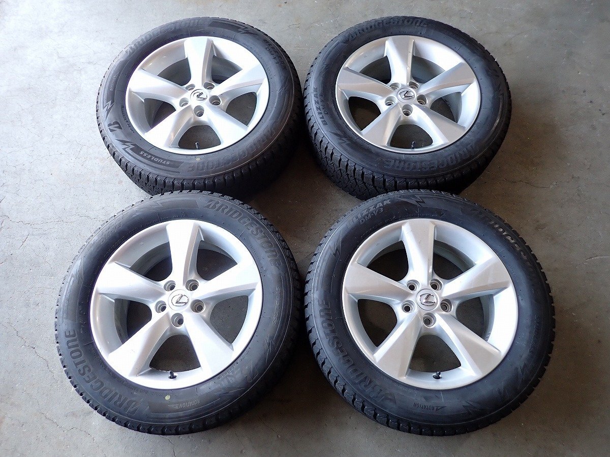 YS19488【送料無料235/60R18】レクサス純正 10系 RX RS450h 純正 BS 中古スタッドレスセット ■18×7.5J 114.3/5H ET35■拍卖