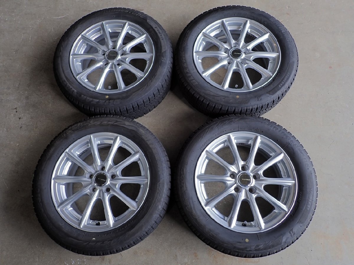 YS19882【送料無料185/60R15】170系シエンタ 120系ラクティス等に BS 中古スタッドレス ■15×6J 100/5H ET43■1円スタート拍卖