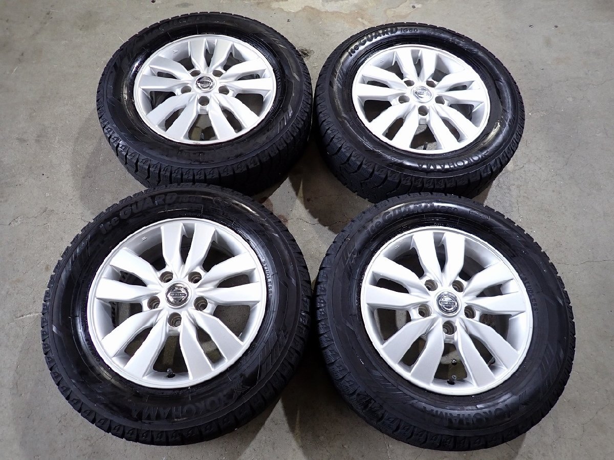 YS22784【送料無料195/65R15】ニッサン純正 C26セレナ純正 2022年製 ヨコハマ 中古スタッドレス ▼15×5.5J 114.3/5H ET45▼拍卖