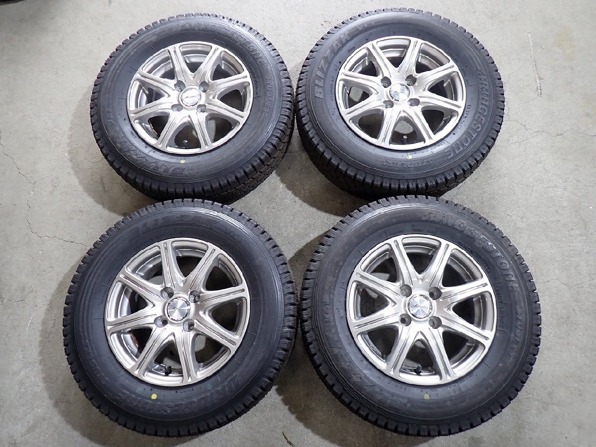 YS23566【送料無料165R13 6PR】50系プロボックス サクシードへ ※160系装着不可※ 中古スタッドレス▼13×5J 100/4H ET35▼拍卖